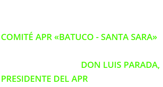 Acuerdo con APR “Batuco - Santa Sara” de «Lampa», Región Metropolitana, por la Adquisición, para el APR, de 2.000 Medidores Inteligentes de Agua Potable.