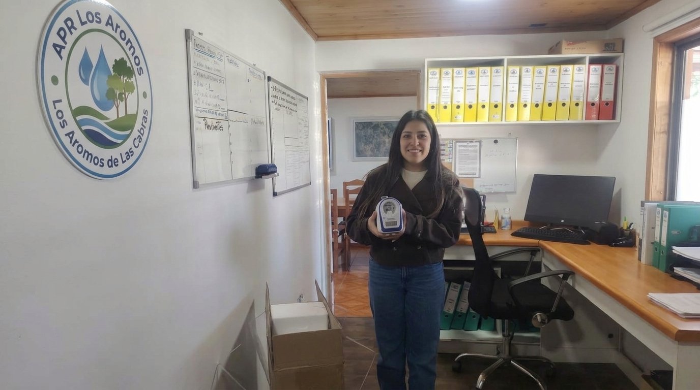 APR Los Aromos de Las Cabras, recibe entrega de medidores.